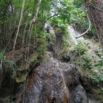 La chute des bains chauds de la Soufrière