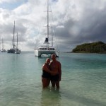 Sylvie et Jean sur la plage de Mayreau