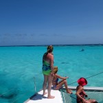 On est presque assis sur la barrière de corail