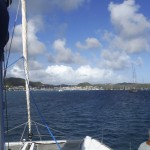 À l'approche du port Le Marin de la Martinique