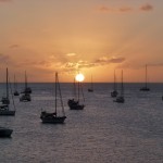 Coucher de soleil à Ste-Anne de la Martinique